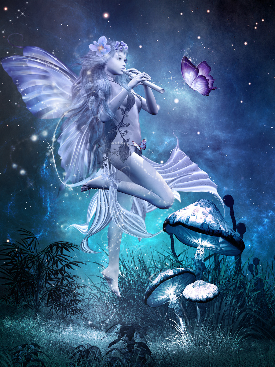 Fairy with magic flute